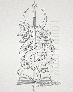 Snake With Swords Tattoo, From Blood And Ash Tattoo Ideas, Booktok Tattoos, Harry Tattoos, Small Girly Tattoos, Fantasy Tattoos, Cute Little Tattoos