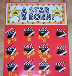 a star is born bulletin board with stars on it