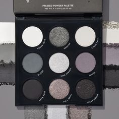 Blowin' Smoke Gray Eyeshadow Palette | ColourPop Smokey Eye Easy, Grey Eyeshadow, Bronzer Makeup, Get Glam, Bluish Green, Lip Mask, Pressed Powder, Tone It Up