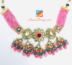 Pink Meenakari Hand Painted Necklace And Earrings Set. Available to be shipped for FREE from Canada to USA, Europe, Italy, Norway and everywhere else. Explore more PUNJABI BRIDAL JEWELLERY SETS 👉 PUNJABI BRIDAL JEWELLERY ONLINE 🛒 INDIAN BRIDAL JEWELLERY 📦Unmatched FREE Worldwide Shipping Jasmine, Canada ⭐️⭐️⭐️⭐️⭐️ Yea and i loved the packing and the the (choora)bridal bangles, i wore it on my anniversary.. thanks a lot.. they Are amazing every person looked at them & were curious where i Kundan Jewelry With Motifs As Gift, Pink Kundan Necklaces As Gift, Pink Kundan Necklaces For Gifts, Pink Meenakari Necklace For Festivals, Pink Meenakari Necklaces For Festivals, Fusion Style Meenakari Jewelry As Gift, Green Jewelry With Motifs For Gift, Handmade Pink Jewelry For Festivals, Pink Kundan Necklace Gift