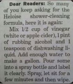 an old newspaper article with instructions on how to use vinegar for soaps and lotion