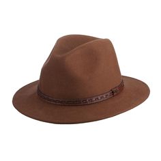 Scala Felt Safari - Richmond – Tenth Street Hats Luxury Men's Felt Hat For Outdoor, Luxury Men's Brown Felt Hat, Brown Hat Bands For Winter Travel, Wool Fedora Felt Hat For Outdoor, Outdoor Wool Fedora Felt Hat, Outdoor Wool Fedora Hat, Brown Felt Travel Hat, Casual Short Brim Felt Hat For Travel, Brown Felt Hat For Winter Outdoor Events