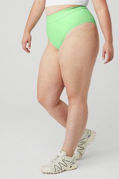 Make room in your rotation for the Airlift Record-Breaker Boyshort — a smoothing, sculpting boyshort that’s crafted with movement in mind. It’s high-waisted with amazing coverage, and so comfy in Airlift with zero bunching and second-skin feel. Lightweight boyshort Engineered to lift, sculpt, contour & smooth Designed & uniquely fit to flatter every size Wear-tested by our in-house team for the perfect fit Alo Yoga® | Airlift Record-Breaker Boyshort in Ultramint, Size: 2XS Sporty Summer Bottoms By Alo Yoga, Sporty Alo Yoga Bottoms For Summer, Green Compressive Athleisure Bottoms, Green Seamless Athleisure Shorts, Green Compression Seamless Bottoms, Compressive Seamless Green Bottoms, Green High Stretch Short Bottoms, Alo Yoga Stretch Bottoms For Summer, Sporty Brief Bottoms For Workout