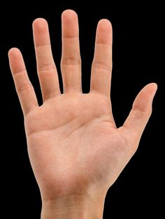 a person's hand is shown with no fingers