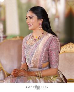 Elegant Pattu Sarees, Sneha Saree Blouses, Pellikuthuru Blouse Designs, Sneha Reddy Saree, Bride Wedding Saree Indian Bridal, Jayanti Reddy Blouses, Jayanti Reddy Saree, Pattu Sarees Latest Collection, Dress Design Wedding