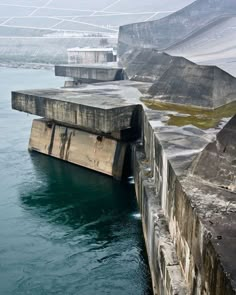 a large body of water next to a dam