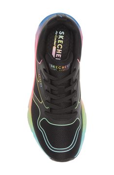 Take your street style to the next level in this sporty sneaker with an airy mesh upper with overlays, air-cooled memory foam and a visible Skech-Air® airbag. Lace-up style Memory foam cushioning Synthetic and textile upper/textile lining/synthetic sole Imported Multicolor Synthetic Sneakers With Air Max Cushioning, Multicolor Synthetic Running Shoes With Air Max Cushioning, Multicolor Synthetic Sneakers For Sports, Multicolor Synthetic Sneakers For Running, Multicolor Synthetic Running Shoes With Air Cushioning, Multicolor Synthetic Athleisure Running Shoes, Multicolor Synthetic Running Sneakers, Synthetic Sneakers With Translucent Outsole For Jogging, Multicolor Cushioned Sneakers For Athleisure