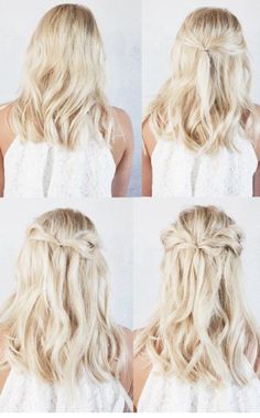 Bridesmaid Long Hair, Diy Bridesmaid Hair, Hairstyle Bridesmaid, Bridesmaid Hair Long, Half Up Half Down Hairstyles, Hairstyles Bridesmaid, Up Dos, Simple Wedding Hairstyles, Hair Simple