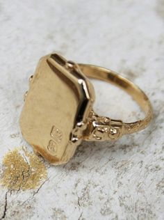 Deco Ring Gold - Macha Jewelry Bijoux Art Nouveau, Ringe Gold, Gold Charms, Gold Chain Jewelry, Deco Ring, Gold Baby, Jewelry Inspo