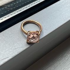 18k Rose Gold With Morganite And Diamonds Size 6 Perfect Holiday Day Gift! Holiday Day, David Yurman Jewelry, Ring Color, Chatelaine, Diamond Sizes, David Yurman, Morganite, Womens Jewelry Rings, 18k Rose Gold