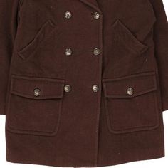 Description:Vintage brown Conte Of Florence coat, fits large.GENDER: womens CONDITION: good - small hole on front left sleeve as pointed out.STYLE: coatERA: 1990sCOLOUR: brownFABRIC: wool blend Brown Double-breasted Outerwear With Pockets, Brown Double-breasted Outerwear With Buttons, Brown Double-breasted Winter Pea Coat, Brown Double-breasted Pea Coat For Winter, Brown Double-breasted Outerwear For Fall, Brown Long Sleeve Pea Coat With Button Closure, Brown Winter Pea Coat With Double Button Closure, Winter Brown Pea Coat With Double Button Closure, Brown Double Button Closure Pea Coat For Winter