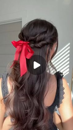 Grace Weston on Instagram: "I LOVE this one😍 

#easyhairstyles #halfuphalfdownhairstyle #bowhairstyle #christmashair" Bow Hairstyle, Christmas Hair, Half Up Half Down Hair, Makeup Nails, Hair Inspo, Easy Hairstyles, Love This, Hair Makeup, I Love