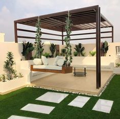 Patio Decor Aesthetic Rooftop Design Ideas, Sitting Area Design, Kleiner Pool Design, Outdoor Sitting Area