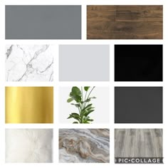 a collage of different types of wood flooring and wall coverings with text overlay that reads piccolllage