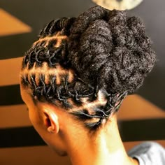 Loc Styles For The Office, Low Bun Loc Styles For Women, Loc Updo Styles Long, Braided Loc Updo, Locs Hairstyles Short, Loc Styles Medium Updo Women, Loc Retwist Styles, Tiny Locs, Loc Style Ideas