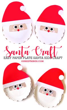 paper plate santa crafts for kids to make