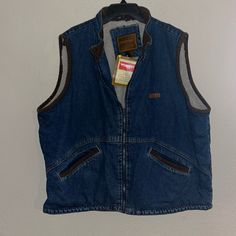 Nwt Vintage Dead Stock Wrangler Denim Vest Size Xl Perfect Condition Sherpa Lined Offers Accepted Bundle To Save Questions Just Ask Outdoor Medium Wash Denim Outerwear, Brown Denim Outerwear For Streetwear, Outdoor Denim Vest With Pockets For Fall, Brown Denim Jacket For Streetwear, Casual Denim Vest With Pockets For Outdoor, Casual Brown Denim Outerwear, Rugged Denim Jacket With Pockets For Outdoor, Rugged Denim Outerwear For Outdoor, Brown Denim Outerwear With Pockets