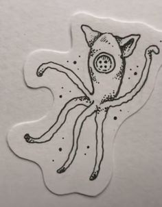 a drawing of an octopus with a gas mask on it's face and arms