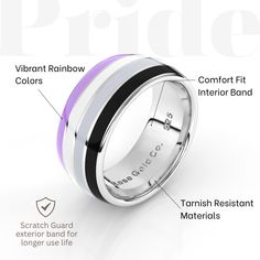 Description Features: Crafted from high-quality stainless steel, Stainless Steel Ring is built to last resistant to tarnishing, scratching, and fading. Specifications: Stainless Steel ring with Asexual flag colors. Vibrant, seamless Asexual Pride Flag on the face of the band High-quality sterling silver, hypoallergenic Available in US Sizes 5 to 13 Includes a satisfaction guarantee and customer support Size Chart Satisfaction & Size Guarantee We care deeply about comfort and quality, ensuring yo Asexual Ring, Pride Rings, Asexual Flag, Ace Pride, Asexual Pride, Stainless Steel Ring, Flag Colors, Pride Flag, Lgbt Pride