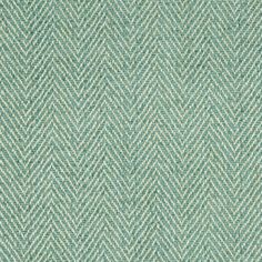 an upholstered green and white fabric with herringbones on the back ground