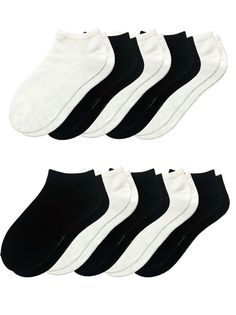 These no-show socks are made from bamboo, they are incredibly soft and designed to not slip down as you wear them. An amazing casual sock for women and an even more amazing 10-pack value! Black And White Socks, Bra Size Calculator, Underwire Sports Bras, Soft Joggers, Bamboo Socks, Sock Packs, White Socks, Women's Socks, Socks For Women