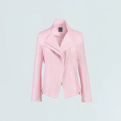 Liquid Leather™ Signature Jacket - Pink – Clara Sunwoo Smart Casual Blazer, Cloud Pink, Cool Undertones, Split Skirt, Sustainable Future, Workwear Fashion, Chic Top, Denim Details, Casual Blazer