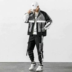 Item description Brand Undisclosed Department Men Size Type Regular Type Tracksuit Style Pants Work Wear Men, Mens Sweat Suits, Suits Korean, Mens Tracksuit, Hip Hop Jacket, Men Tracksuit, Track Suit Men, Tracksuit Jacket, Harajuku Streetwear