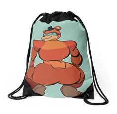 a drawsack bag with a cartoon character on it