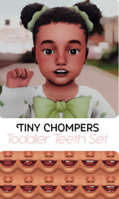 toddler sims 4 teeth cc collage