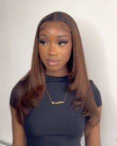 Brown Lacefront Wig, Layerd Wigs For Black Women, 20 Inch Layered Wig, Front Layered Long Hair, Leave Out With Layers, Layers Wig Black Women, Closure Sew In Layers, Wig With Layers Black Women, Dark Brown Sew In