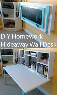 the diy homework hideaway wall desk