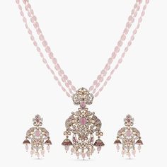 Nora Nakshatra CZ Necklace Set Elegant Festive Kundan Necklace With Dangling Beads, Elegant Kundan Necklace With Dangling Beads For Festive Season, Temple Jewelry Necklace With Latkans For Reception, Diwali Temple Jewelry Kundan Necklace With Dangling Beads, Diwali Reception Necklace With Latkans, Latkans Necklace For Diwali Reception, Latkans Necklaces For Diwali Reception, Festive Bridal Necklace With Dangling Beads, Festival Necklaces With Latkans For Receptions