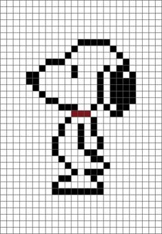 a cross stitch pattern with a black and white dog wearing a red collar on it's head