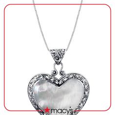 in stock Classic White Heart Pendant Necklace, Elegant Macy's Necklace With Heart Charm, Elegant Heart Charm Necklace From Macy's, White Macy's Jewelry As A Gift, Macy's White Jewelry As A Gift, Elegant Mother Of Pearl Jewelry For Valentine's Day, Macy's White Jewelry Gift, Classic White Necklace With Heart Charm, White Pearl Necklace For Anniversary On Valentine's Day