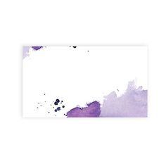 a purple and white watercolor background with black dots