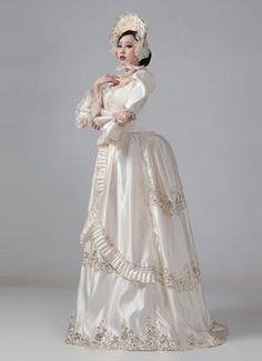 Women Satin Baroque Masquerade Dress Ivory Victorian Bustle Dresses 2 Masquerade Party Dresses, Bustle Dresses, Masquerade Dress, Gothic Victorian Dresses, Victorian Bustle, Victorian Dresses, Red Gothic, Bustle Dress, Party Dresses Online