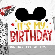 Disney World Birthday, Mickey Mouse Birthday Shirt, Mickey Mouse First Birthday, Soccer Birthday Parties, Soccer Birthday, Mickey Birthday, It's My Birthday, Disney Party, Birthday Svg