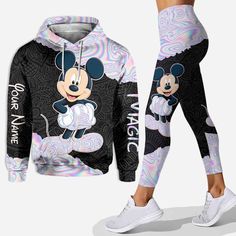 Introducing the magical Mickey Mouse Hologram Disneyland Pink Leopard Hoodie and Leggings Set! This vibrant ensemble combines style and comfort, 50th Anniversary Disney, Disney World Gifts, Mickey Hoodie, Mickey Mouse Hoodie, Hoodie And Leggings, Leopard Hoodie, Disney Hoodies, Leggings Hoodie, Hoodie Set