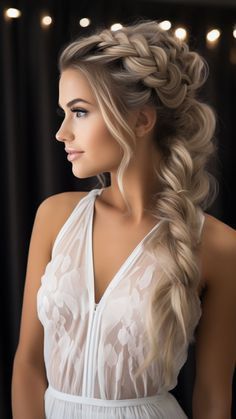 Wedding Hair Dutch Braid, Bridal Braids With Veil, Wedding Braided Hairstyles For Long Hair, Wedding Dutch Braid Hairstyles, Long Hair Braid Wedding Styles, Bridesmaid Hairstyles All Up, Regal Wedding Hairstyles, Dutch Braid Wedding Hair Half Up, Wedding Hair Long Updo