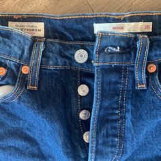 Gently Used, Great Condition! Levi's Medium Wash Jeans With Buttons, Levi's Cropped Jeans In Denim Blue, Levi's Cropped Denim Blue Jeans, Levi's Denim Jeans With Buttons, Levi's Denim Jeans With Button Closure, Levi's Cropped Jeans, Blue Recycled Denim Jeans With Button Closure, Levi's Cropped Jeans In Medium Wash Denim, Levi's Medium Wash Jeans With Button Closure