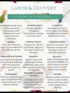 the labor and delivery guide for using oils