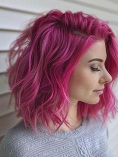 All Over Pink Hair, Professional Pink Hair, Hair Color Ideas Pastel, Pink Short Hair, Pink Hair Color Ideas, Pink Hair Color