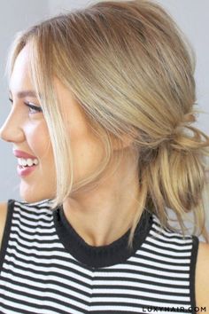 Diy Updo, Christmas Party Hairstyles, 5 Minute Hairstyles, Low Bun Hairstyles, Luxy Hair, Messy Bun Hairstyles, Low Bun, Christmas Makeup, Olivia Palermo