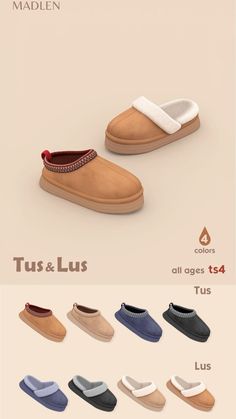 several different types of slippers are shown in this graphic style, including one for men and the other for women