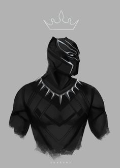 a black panther with a crown on his head