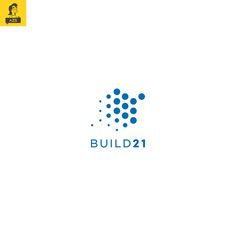 the logo for build 21 is shown in blue and yellow, with dots on it