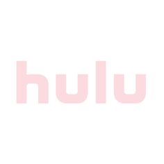 the word hulu is written in pink on a white background