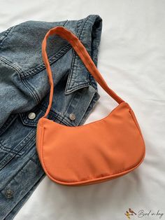 BirdinBag - Versatile Solid One-Shoulder Bag: Stylish Womens Handbag for Every Occasion Hobo Bag Patterns, Womens Handbag, Handbag For Women, Word Wrap, Shoulder Handbag, Hobo Bag, Bag Pattern, Shoulder Handbags, Color Orange