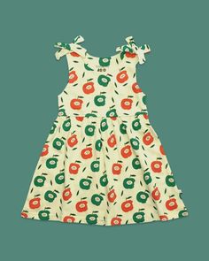 Make their dress-up days super-fun with our Apples to Apples Girls Dress! Featuring a twirly skirt, bow knot shoulder, and a red and green apple print, this dress looks as fresh as it feels! Plus, it's made from super soft fabric, so your little one can look great and stay comfy! No need to choose between the two! FABRIC: light weight 50% organic cotton + 50% azlon from soy fabric CARE: Machine wash cold & tumble dry low Apples To Apples, Skirt Bow, Apple Print, Twirly Skirt, Apple Dress, Dress Up Day, Apple Prints, Dress Looks, Fabric Light