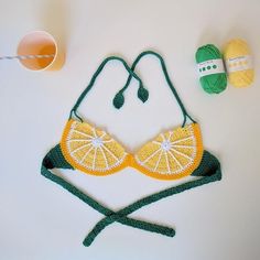 Lemonade Bralette Crochet pattern by The Queen Stitch Crochet Bra, Mode Crochet, Crochet Clothing And Accessories, Crochet Fashion Patterns, Fun Crochet Projects, Diy Crochet Projects, Summer Crochet, Crochet Fashion, Cute Crochet